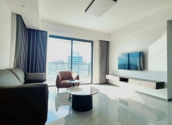 独栋·尚寓 尚寓·柯桥店 两室两厅全景房大床房 2室2厅_中国轻纺城创意园西区租房