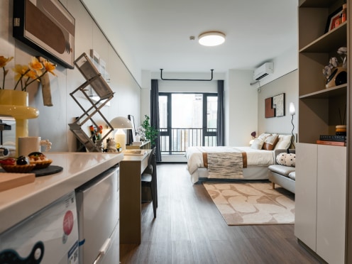 独栋·冠寓 长沙大王山二店 学生企客专属折扣叠加减免/包网络包维修/家具家电齐全/可押一付一带厨单间 开间