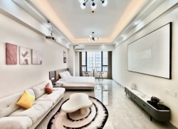 独栋·旭客公寓 荣盛店 荣盛11·702/一线海景房/万达广场/金沙湾观海长廊 开间_荣盛中央广场租房