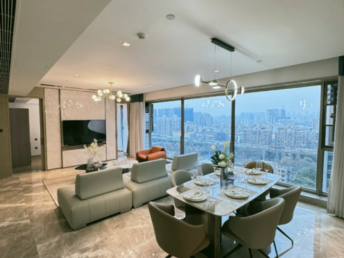 独栋·正韬公寓 保利天悦店 东湖公园王附近大落地窗套三双卫 3室2厅