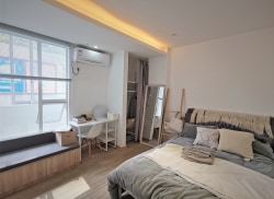 独栋·泰寓 季华路A店 【舒适阳台】安逸电梯特价大单间！万科金融中心旁 开间_新荣大厦租房