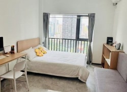 独栋·泰寓 万科金融中心店 押一付一，有厨房，送网络，平层，可短租 1室1厅_万科金融中心租房