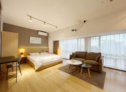 独栋·以寓 江信国际花园店 MUJI风江景双子塔房 1室1厅_江信国际花园租房