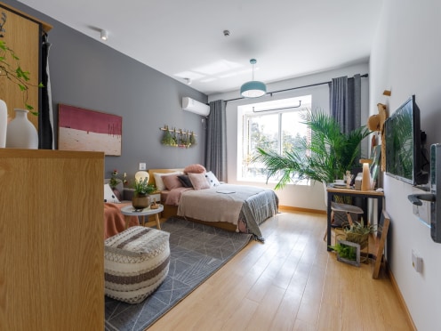 独栋·朗诗寓 吴江店 吴江松陵，房间朝南，飘窗房，三室合租次卧 开间