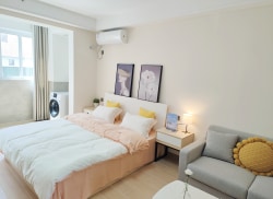 独栋·漫柏公寓 漫柏未来人才社区一期 【北欧风·整租单间】朝南一米阳光·押一付一0中介·家具家电齐全 1室1厅_国展青年公寓租房