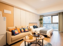 独栋·之寓 云创店 光谷安居单间C户型近地铁可短租独立卫浴免费健身 1室1厅_之寓租房