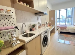 独栋·龙湖冠寓 济南天辰路店 周末线上看房限时立省1000元！押一付一/独立卫浴/整租精装修/无中介无物业 开间_龙湖上城租房