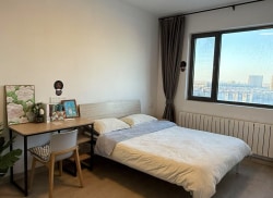 独栋·龙湖冠寓 济南历山北路店 【免中介物业费】大窗独卫 学生折上折 押一付一整租独卫D 开间_小清河北路188号租房