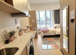 独栋·龙湖冠寓 济南天辰路店 降温特惠！低价短租两个月/近高新万达/免费健身房自习室 /赠网包维修 开间_龙湖上城租房