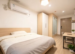 独栋·龙湖冠寓 济南花园路店 洪家楼近公交 短租特价 独立卫浴 可月付可做饭可养猫 开间_花园路57号租房