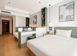 独栋·家蜓酒店公寓 徐州高铁站店 豪装双床房，精装一居，可短租,近地铁一号线,包1000兆宽带 开间_淮海数字经济产业园租房