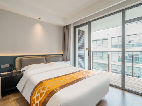 独栋·富瑞斯服务式公寓 高新区店 【近高新区文体中心·苏州乐园】短期旅居·每周精保洁.专属管家.24h安保.全屋智能.烘洗一体洗衣机 开间