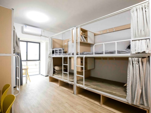 独栋·泊寓 阳山二期店 【企业舒享合住】 整洁六人间，专属储物+隔断安静！ 开间