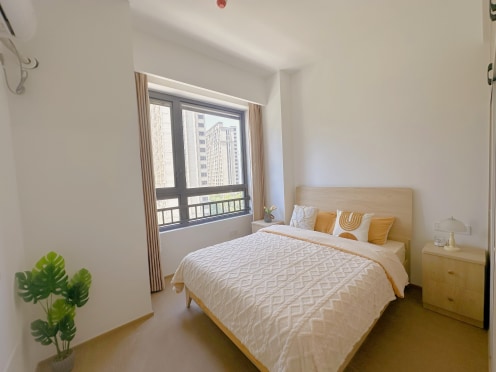 独栋·泊寓 运河店 【有轨2号线就在楼下】无中介！全新开业两室一厅 支持押一付一。 2室1厅