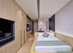 独栋·富瑞斯国际公寓 南山店 泊寓·商务出差短租 可开发票 一价全包 服务齐全 干湿分离【近科兴科学园】 开间_绿景美景广场租房