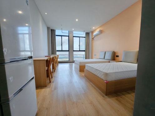 独栋·稻梦公寓 吴江店 高楼层双床公寓 押一付一 可短租 免费WIFI 1室1厅