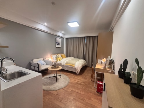 独栋·常熟苏享家公寓 海虞店 印象城附近阳光一居室有宽带 开间