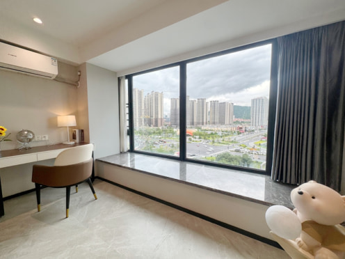 独栋·领寓 归谷 不短租 高端轻奢风小区房落地窗大套间 拎包入住 1室1厅