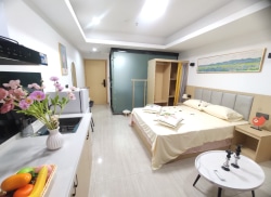 独栋·蜜租公寓 叠山路店 墩子塘阳明公园电梯房，密码锁，押一付一拎包入住 开间_叠山路租房