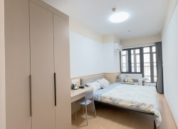 独栋·贝壳新青年公寓 浦口文化中心店 方正大床 采光无敌 奶油风精致独居 可月付 1室1厅_泰达路1号租房