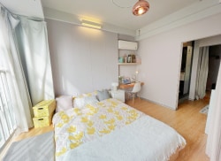 独栋·YOU+社区 五羊店 双地铁口阳台一房一厅【近珠江新城】全采光飘窗/家电齐全/电梯公寓 1室1厅_寺右新马路租房