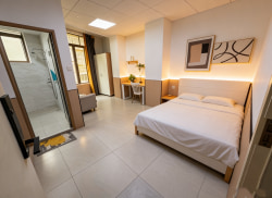 独栋·壹号智能公寓 万江 东莞市区房源押一付一可月租/地铁口壹号公寓带楼顶花园近龙湾奥莱人民医院精品单间 开间_共联古新路租房