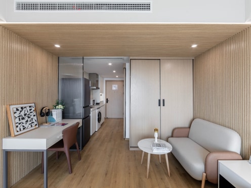 独栋·共享家公寓 南岸新地公寓B座 A1精装修 民用电 月付 自带健身房会议室！ 开间