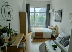 独栋·柏然美居 济宁路店 济宁路店-南向阳光-民水民电-押一付一拎包入住 1室1厅_柏然人才中心租房