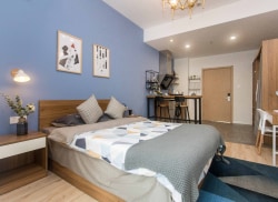 独栋·漫柏公寓 矿业大学店 无中介费 可短租可月付软件园对面 老矿大旁免费停车场 1室1厅_新盛贝客租房