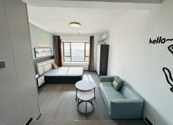 独栋·朗寓 红树湾店 民用水电押一付一包物业拎包入住红树湾精装全配 开间_津汇红树湾B区租房