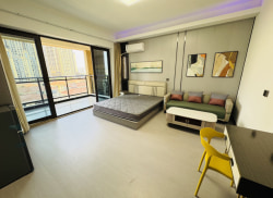 独栋·朗寓 门第一期店 大阳台海景房包物业押一付一拎包入住 开间_东海湾门第租房