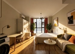 独栋·FUNX青年社区 香悦城店 【无中介 可月付】天府二街 腾讯 软件园 环球 铁像寺 1室1厅_香悦城租房