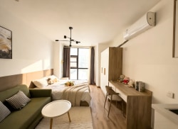 独栋·FUNX青年社区 香悦城店 奶油风精装套一 可养宠物 押一付一 无中介无服务费 1室1厅_香悦城租房