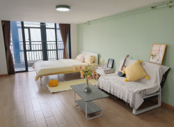 独栋·泊寓 魁奇路地铁站店 【限时免租一个月】 魁奇路地铁口 免管理费 阳台大单间 24小时安保 拎包入住 开间_世博广场租房