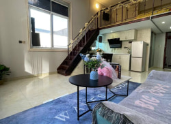 独栋·扬舲公寓 新府花园店 有停车场电梯公寓超大复式，管家服务拎包入住 1室1厅_新府花园租房